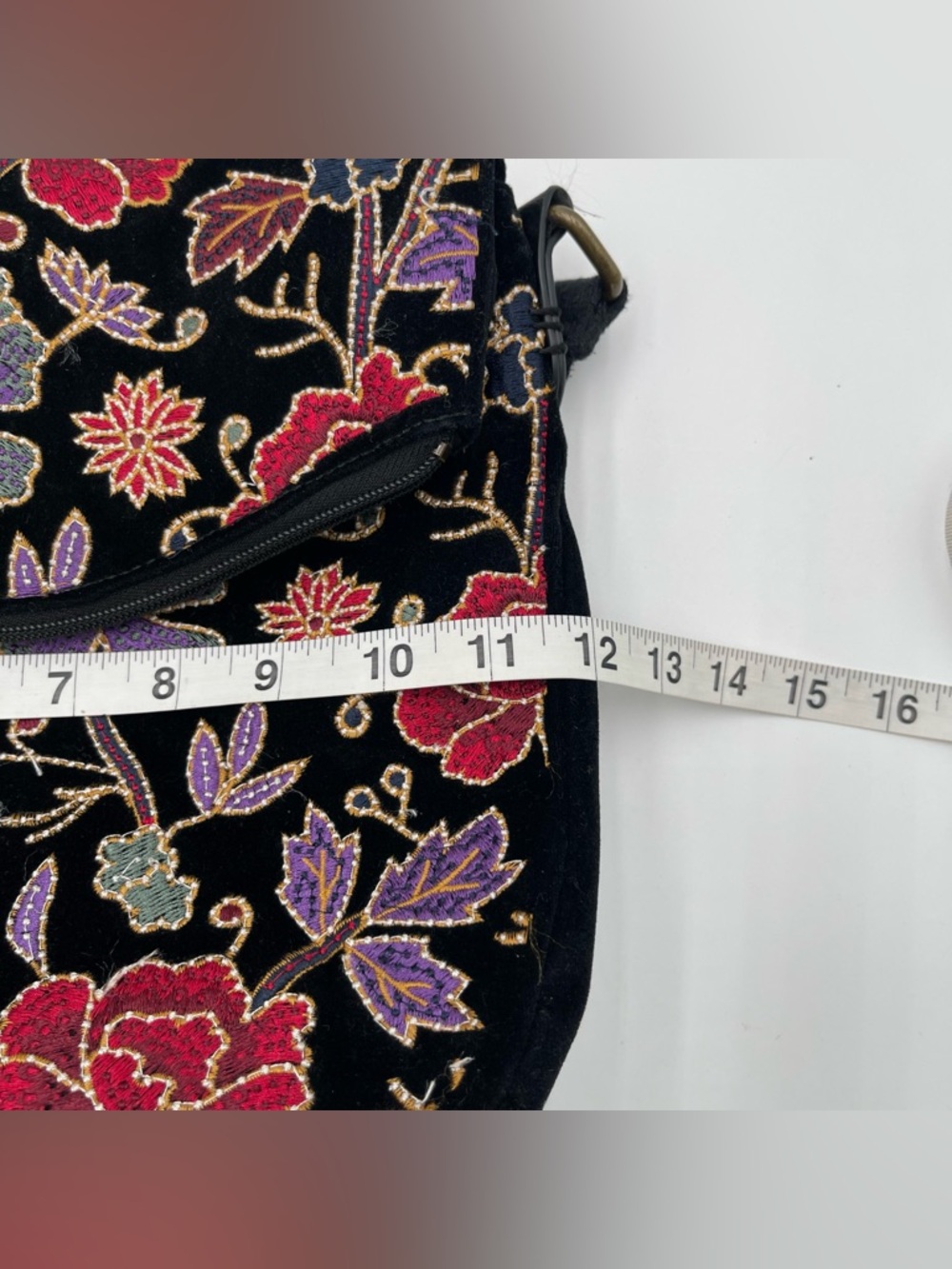 Sakroots Women’s Crossbody Bag Floral Embroidered Black Boho Hippie - Picture 14 of 14